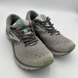 Brooks Glycerin 17 Running Walking Shoes Sneakers Gray Green Womens 7 B Athletic